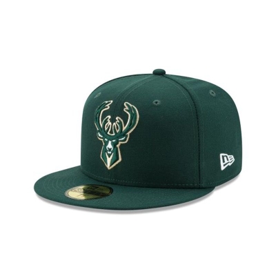 Milwaukee Bucks Gorra | New Era NBA Team Color 59fifty Fitted Cap Mexico - Verdes